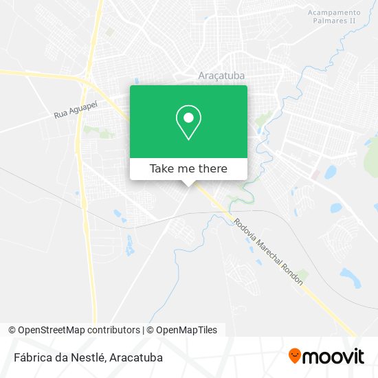 Mapa Fábrica da Nestlé