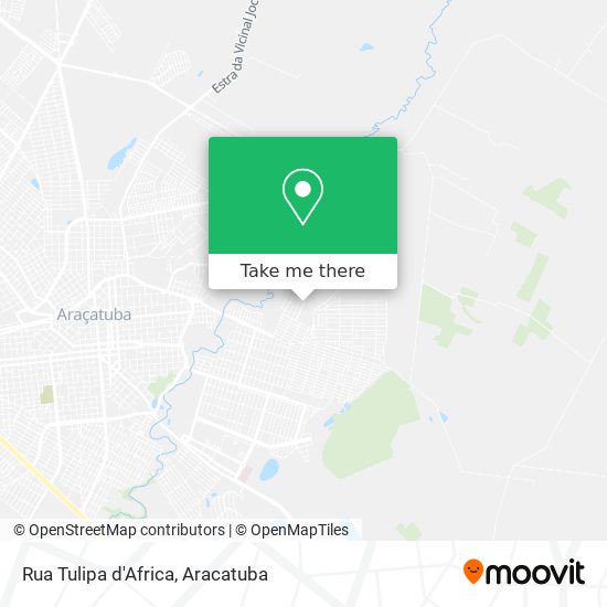 Mapa Rua Tulipa d'Africa