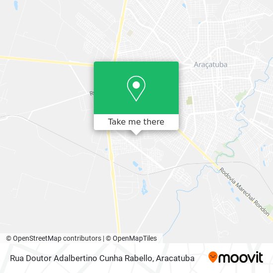 Mapa Rua Doutor Adalbertino Cunha Rabello