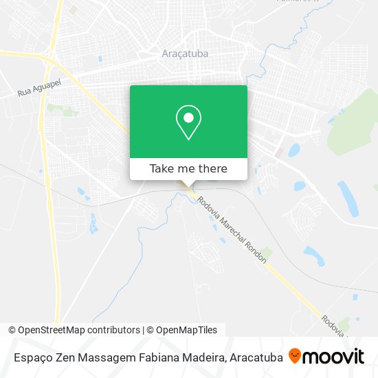 Espaço Zen Massagem Fabiana Madeira map