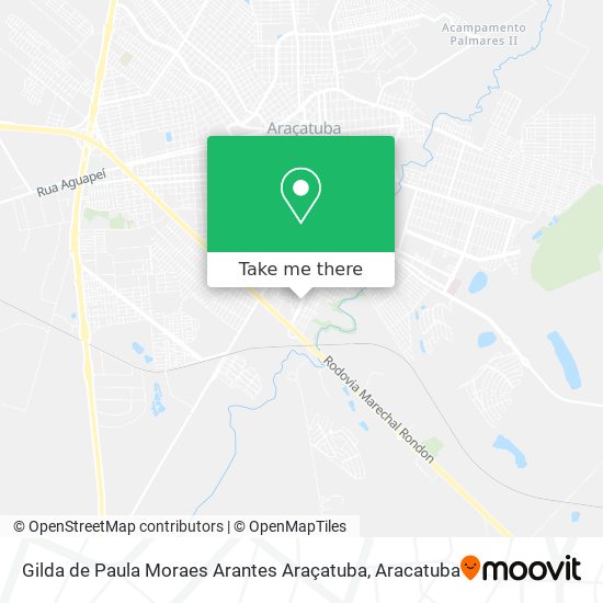 Gilda de Paula Moraes Arantes Araçatuba map