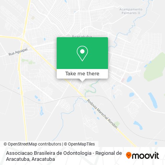 Associacao Brasileira de Odontologia - Regional de Aracatuba map