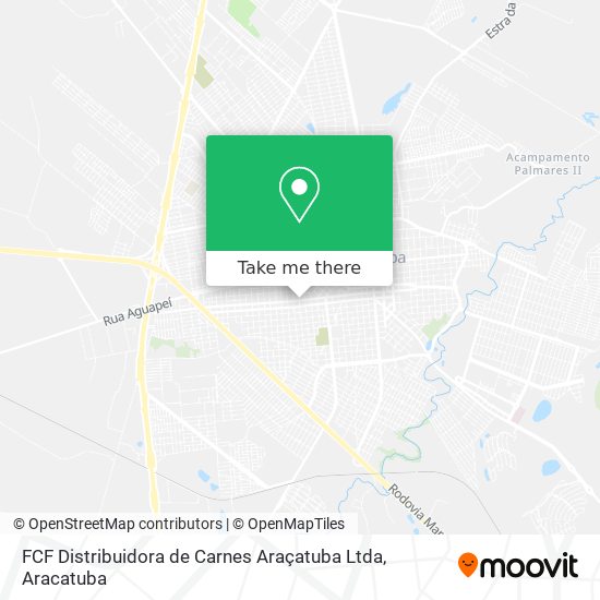FCF Distribuidora de Carnes Araçatuba Ltda map