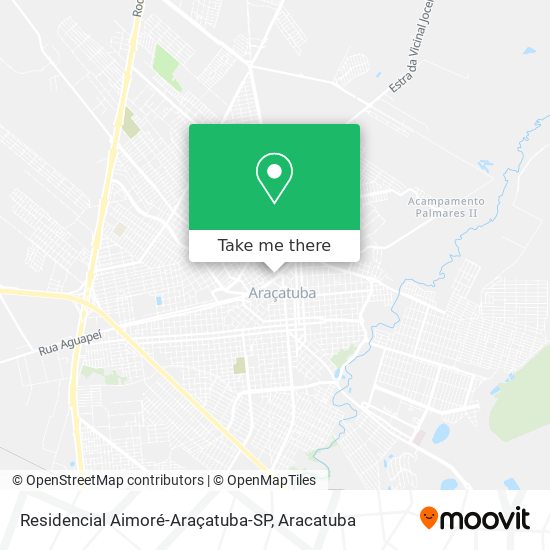 Residencial Aimoré-Araçatuba-SP map