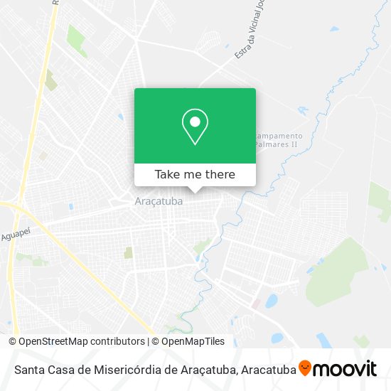 Santa Casa de Misericórdia de Araçatuba map