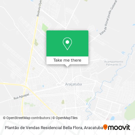 Plantão de Vendas Residencial Bella Flora map