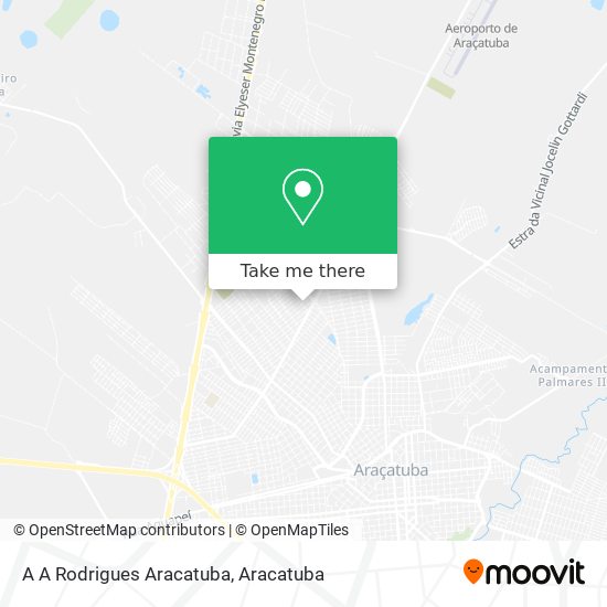 A A Rodrigues Aracatuba map