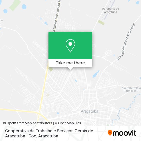 Cooperativa de Trabalho e Servicos Gerais de Aracatuba - Coo map