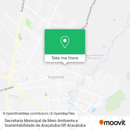 Mapa Secretaria Municipal de Meio Ambiente e Sustentabilidade de Araçatuba / SP