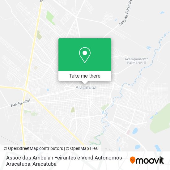 Mapa Assoc dos Ambulan Feirantes e Vend Autonomos Aracatuba