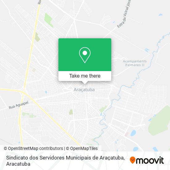 Mapa Sindicato dos Servidores Municipais de Araçatuba