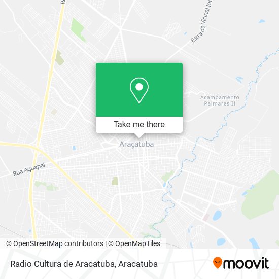 Mapa Radio Cultura de Aracatuba