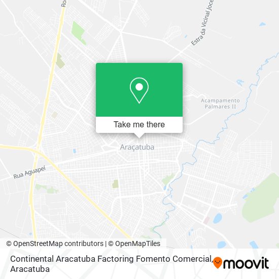 Mapa Continental Aracatuba Factoring Fomento Comercial