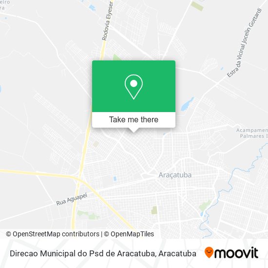 Direcao Municipal do Psd de Aracatuba map