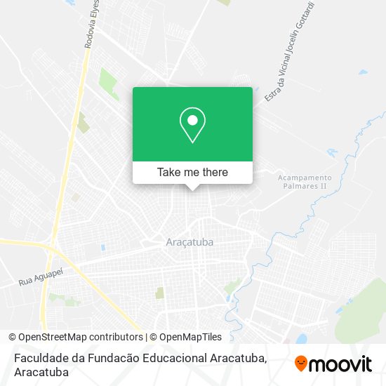 Mapa Faculdade da Fundacão Educacional Aracatuba