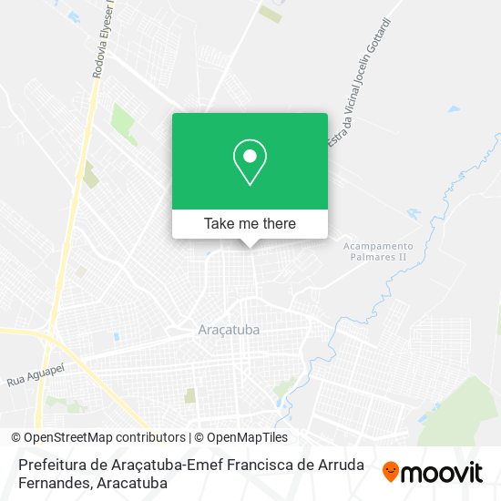 Mapa Prefeitura de Araçatuba-Emef Francisca de Arruda Fernandes