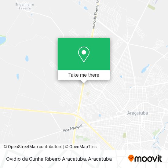 Mapa Ovidio da Cunha Ribeiro Aracatuba