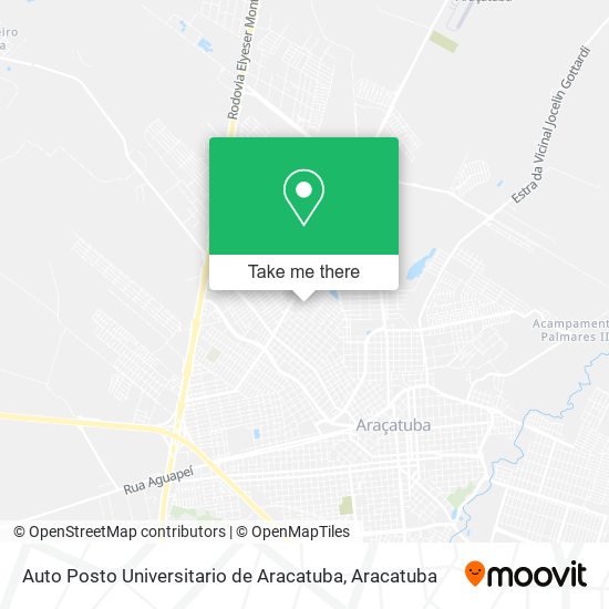 Auto Posto Universitario de Aracatuba map
