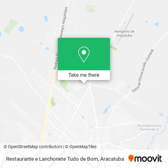 Mapa Restaurante e Lanchonete Tudo de Bom