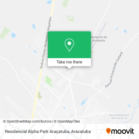 Residencial Alpha Park Araçatuba map