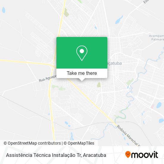 Mapa Assistência Técnica Instalação Tr