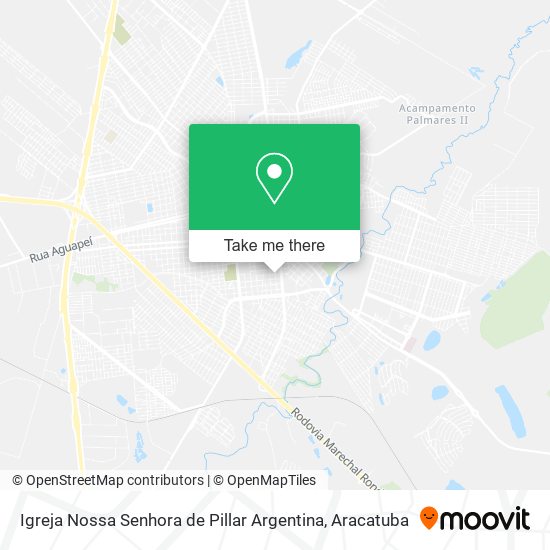 Mapa Igreja Nossa Senhora de Pillar Argentina