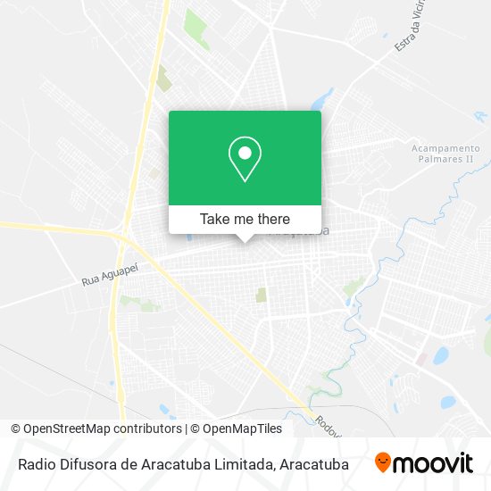 Mapa Radio Difusora de Aracatuba Limitada