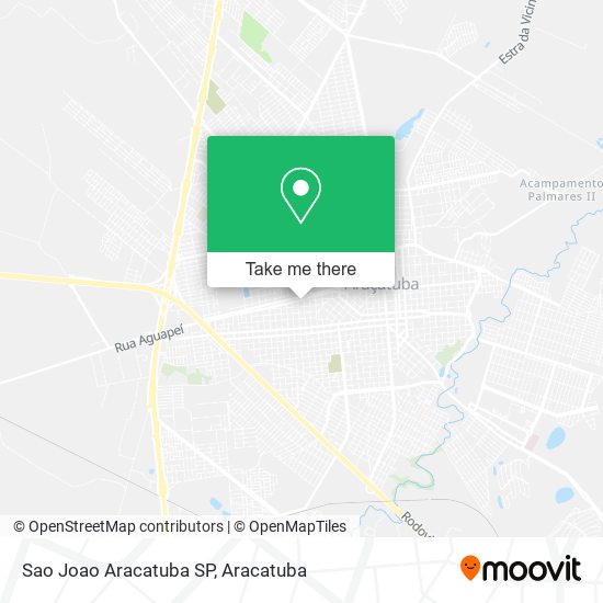 Mapa Sao Joao Aracatuba SP