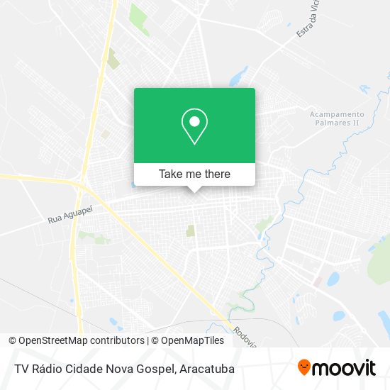 Mapa TV Rádio Cidade Nova Gospel