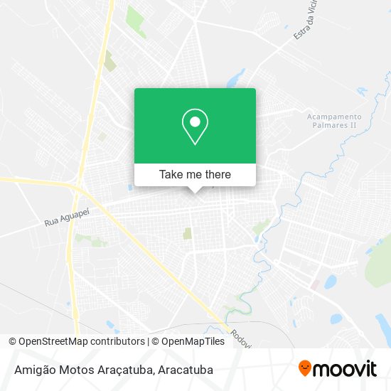 Amigão Motos Araçatuba map