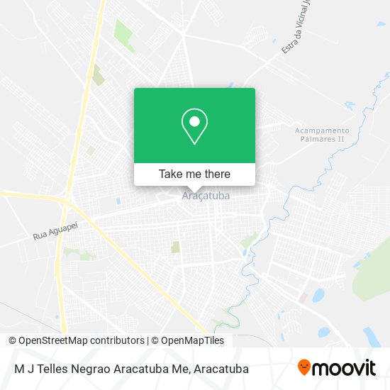 M J Telles Negrao Aracatuba Me map