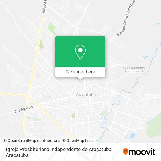 Mapa Igreja Presbiteriana Independente de Araçatuba