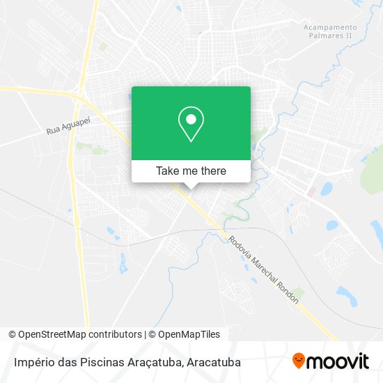 Império das Piscinas Araçatuba map