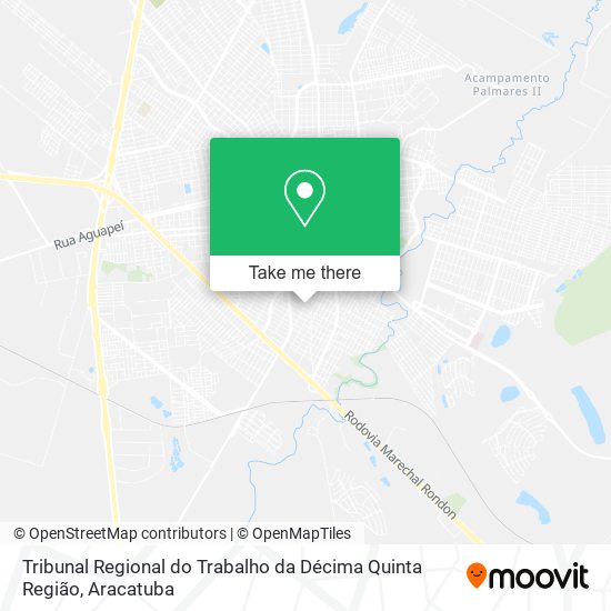Tribunal Regional do Trabalho da Décima Quinta Região map