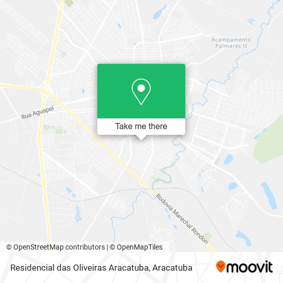 Residencial das Oliveiras Aracatuba map