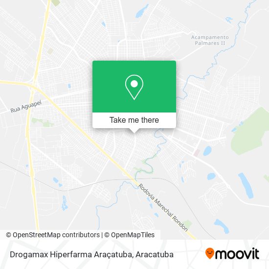 Mapa Drogamax Hiperfarma Araçatuba