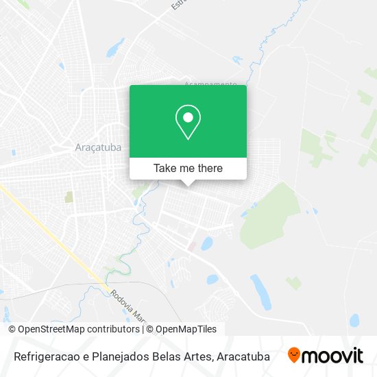 Mapa Refrigeracao e Planejados Belas Artes