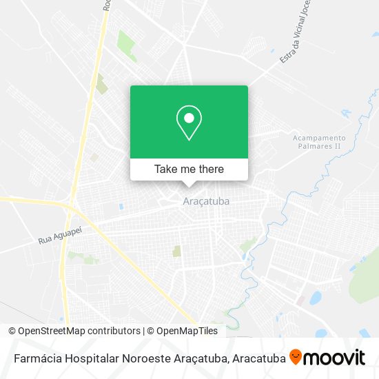 Mapa Farmácia Hospitalar Noroeste Araçatuba