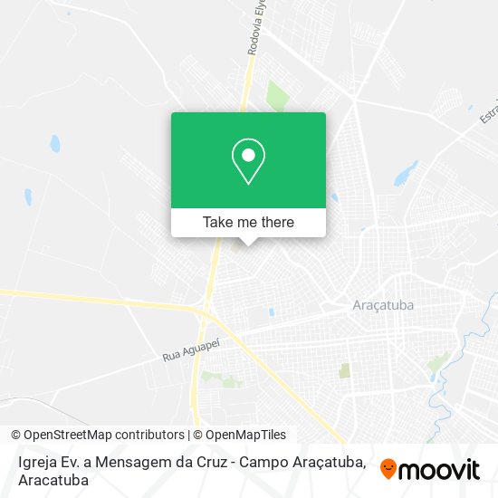 Igreja Ev. a Mensagem da Cruz - Campo Araçatuba map