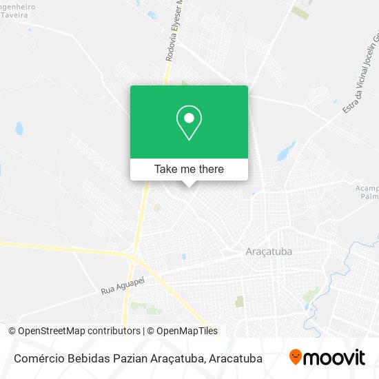 Comércio Bebidas Pazian Araçatuba map