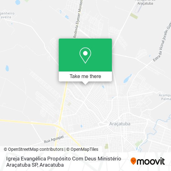 Mapa Igreja Evangélica Propósito Com Deus Ministério Araçatuba SP