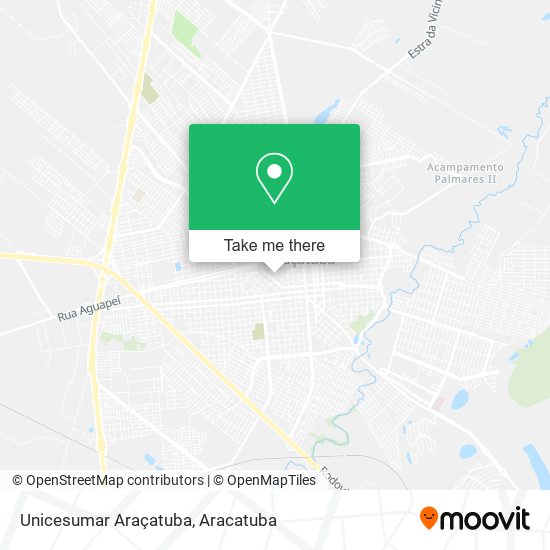 Unicesumar Araçatuba map
