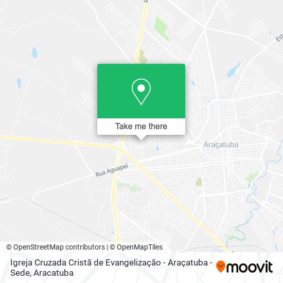 Mapa Igreja Cruzada Cristã de Evangelização - Araçatuba - Sede