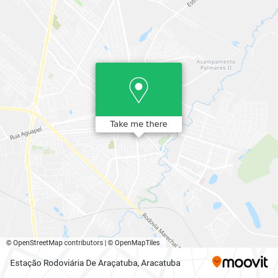 Mapa Estação Rodoviária De Araçatuba