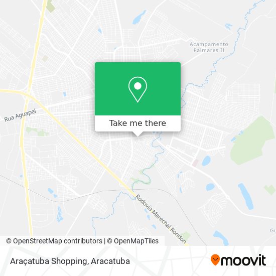 Araçatuba Shopping map