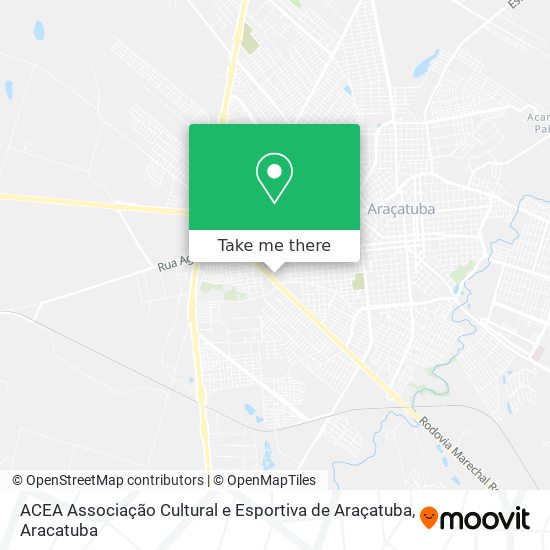 ACEA Associação Cultural e Esportiva de Araçatuba map