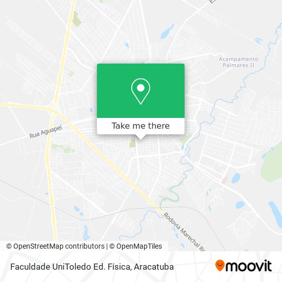 Faculdade UniToledo Ed. Física map