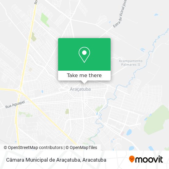 Mapa Câmara Municipal de Araçatuba