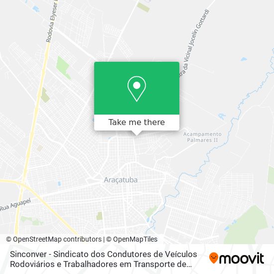 Mapa Sinconver - Sindicato dos Condutores de Veículos Rodoviários e Trabalhadores em Transporte de Carga