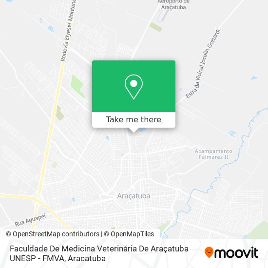 Mapa Faculdade De Medicina Veterinária De Araçatuba UNESP - FMVA